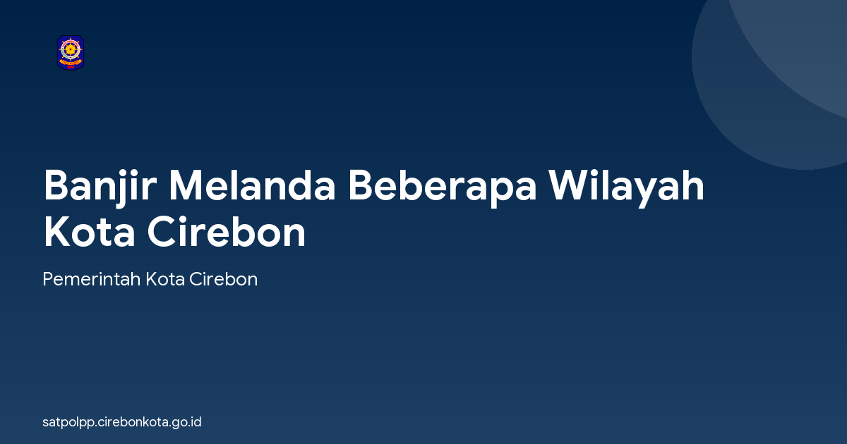 Banjir Melanda Beberapa Wilayah Kota Cirebon