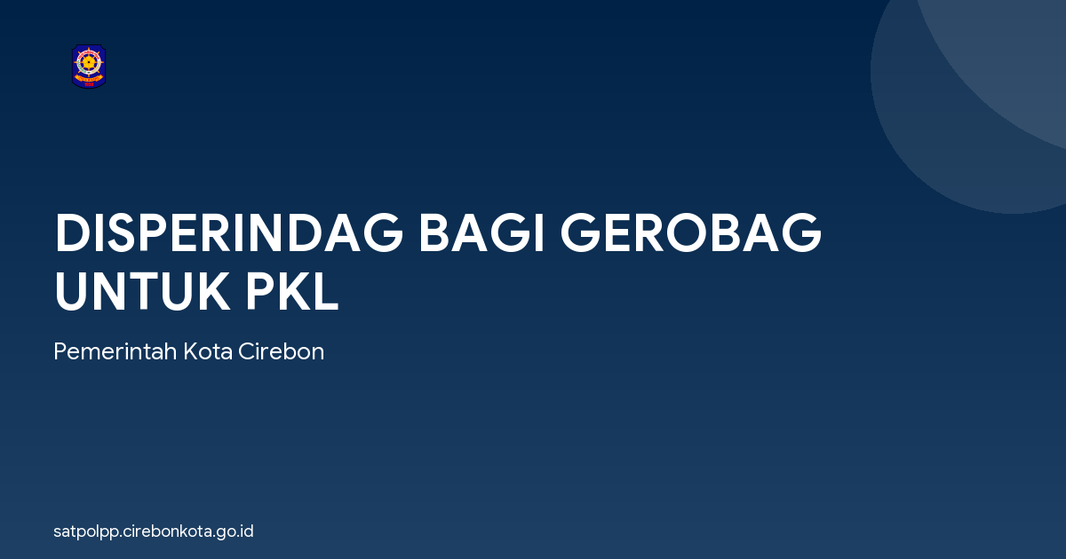 DISPERINDAG BAGI GEROBAG UNTUK PKL