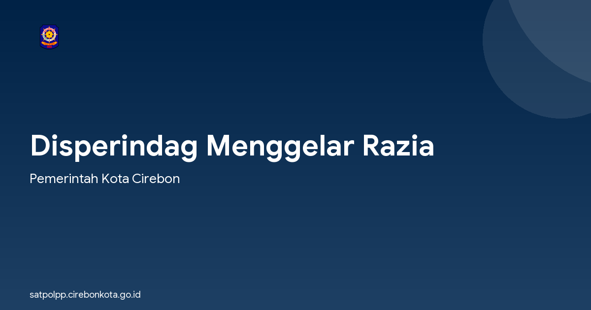 Disperindag Menggelar Razia