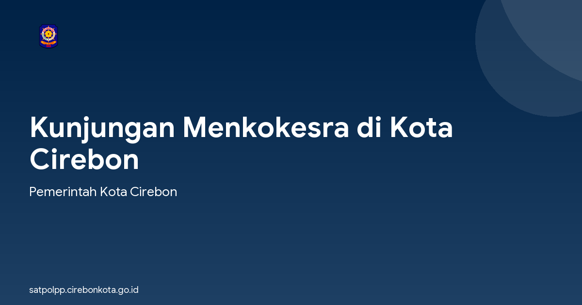 Kunjungan Menkokesra di Kota Cirebon