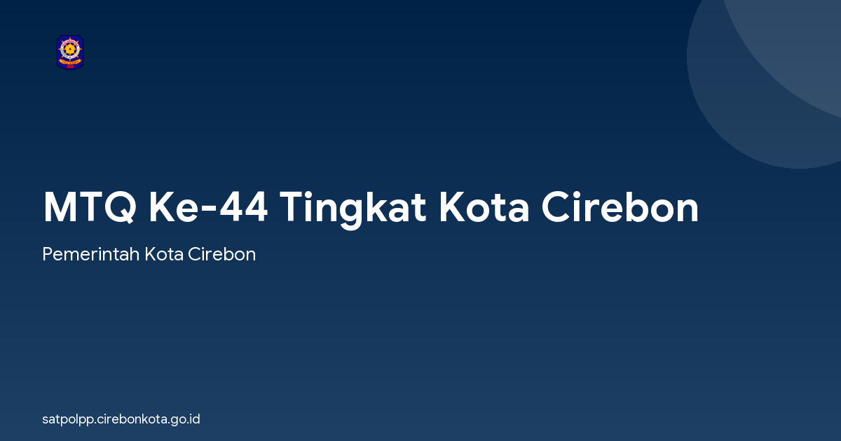 MTQ Ke-44 Tingkat Kota Cirebon