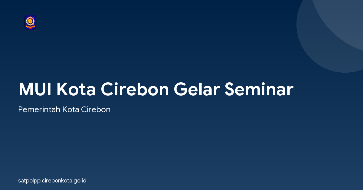 MUI Kota Cirebon Gelar Seminar