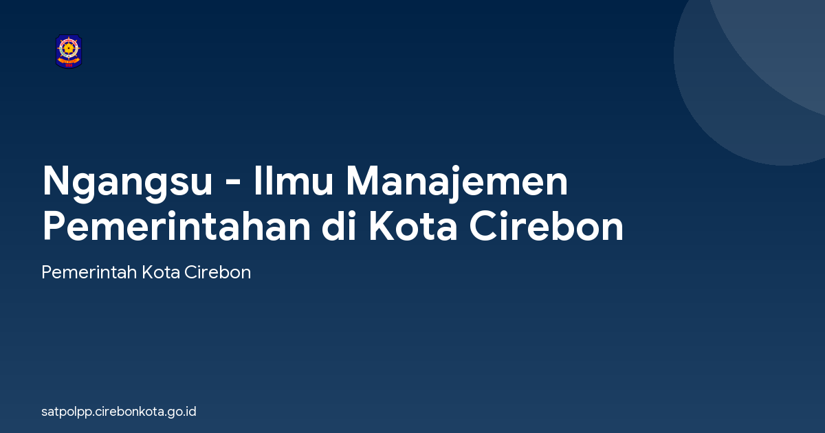 Ngangsu - Ilmu Manajemen Pemerintahan di Kota Cirebon