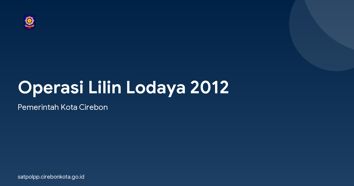 Operasi Lilin Lodaya 2012