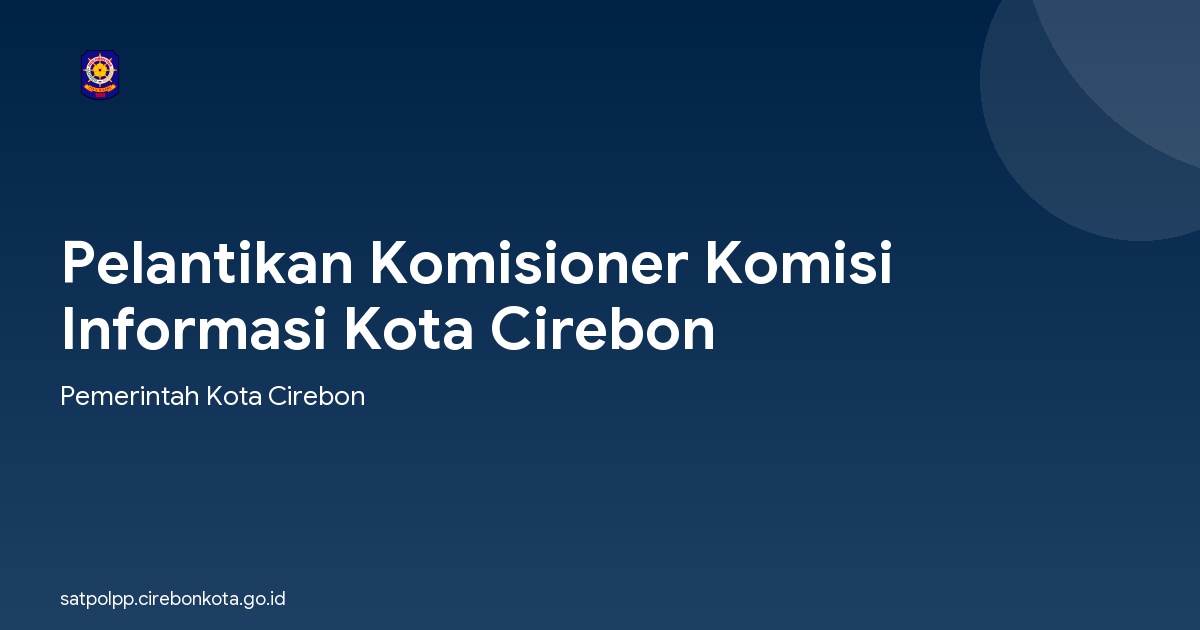 Pelantikan Komisioner Komisi Informasi Kota Cirebon