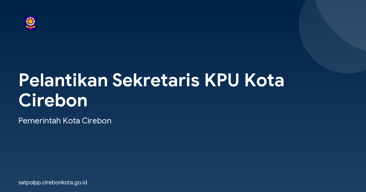 Pelantikan Sekretaris KPU Kota Cirebon