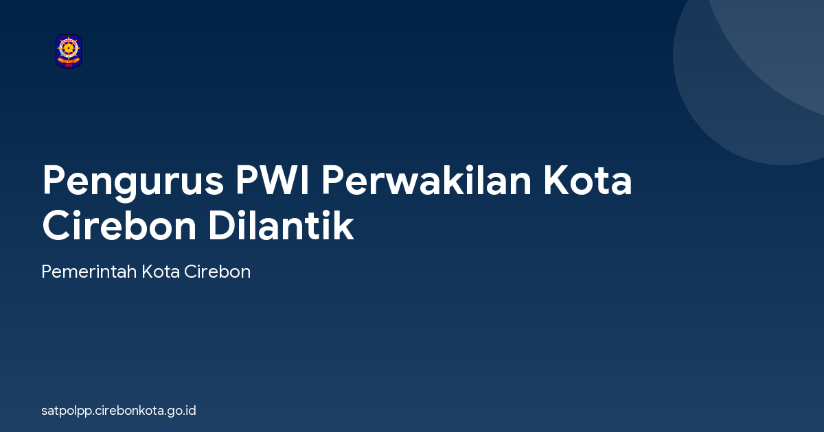 Pengurus PWI Perwakilan Kota Cirebon Dilantik