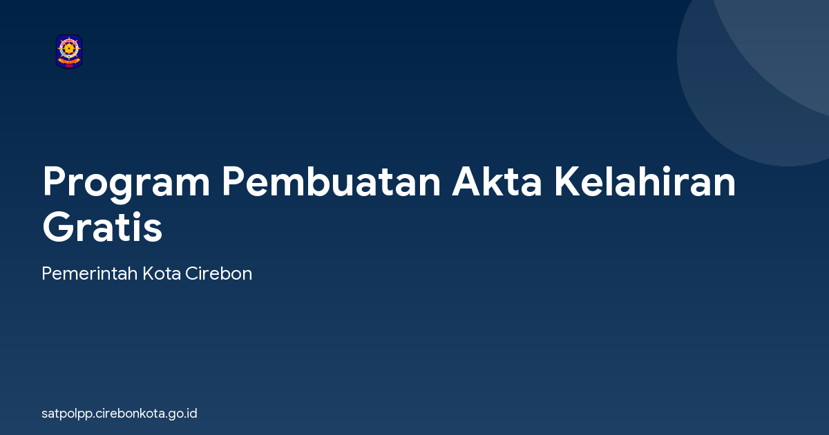 Program Pembuatan Akta Kelahiran Gratis