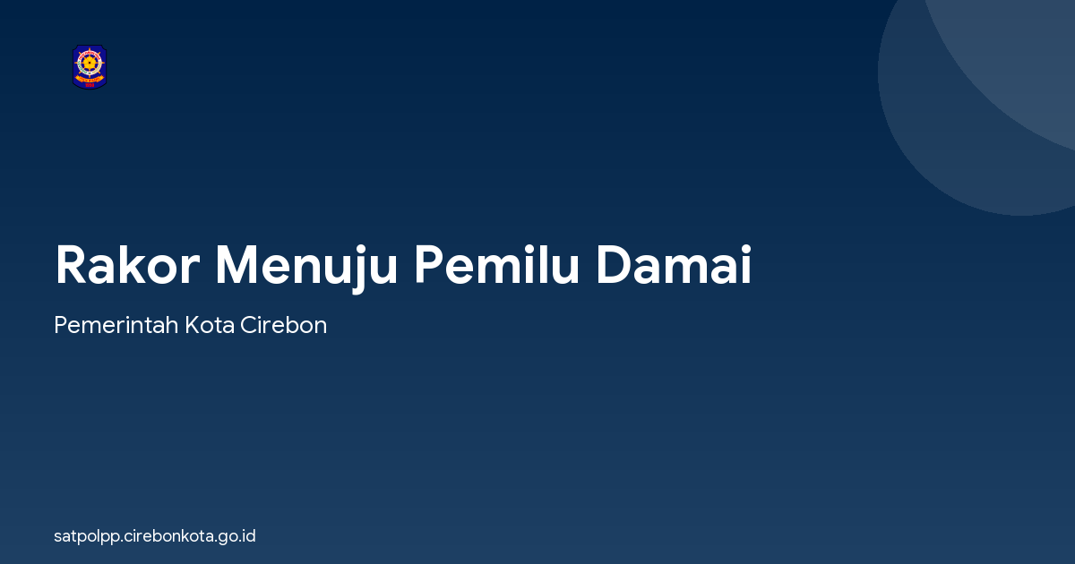 Rakor Menuju Pemilu Damai