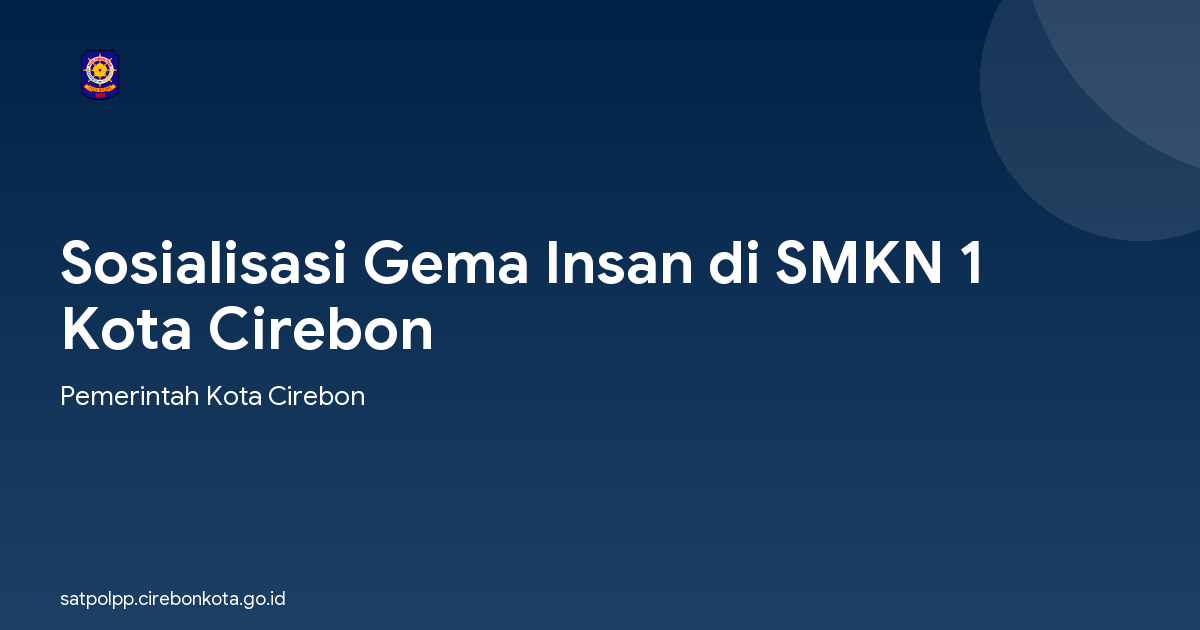 Sosialisasi Gema Insan di SMKN 1 Kota Cirebon