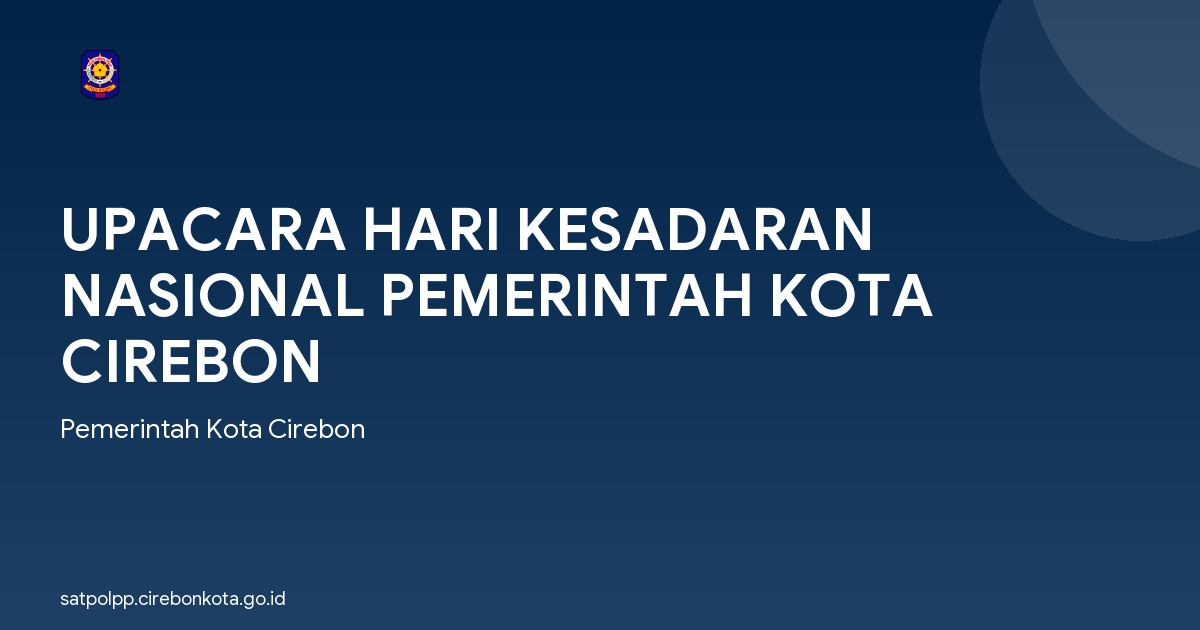 UPACARA HARI KESADARAN NASIONAL PEMERINTAH KOTA CIREBON