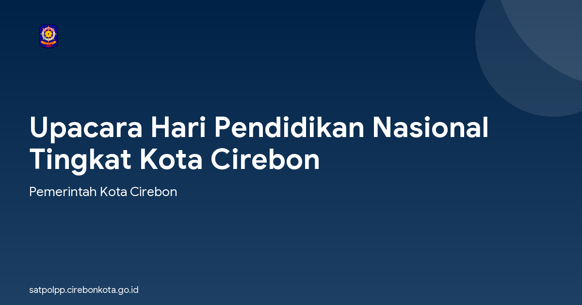Upacara Hari Pendidikan Nasional  Tingkat Kota Cirebon