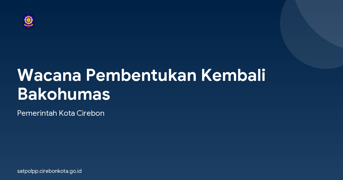 Wacana Pembentukan Kembali Bakohumas