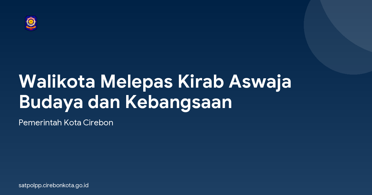 Walikota Melepas Kirab Aswaja Budaya dan Kebangsaan